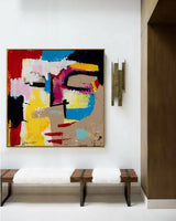 Fine Art Disturbia Large Abstract Painting on Canvas Wall Art Decor Artist Extra Large Handmade oil painting Living Room big Art