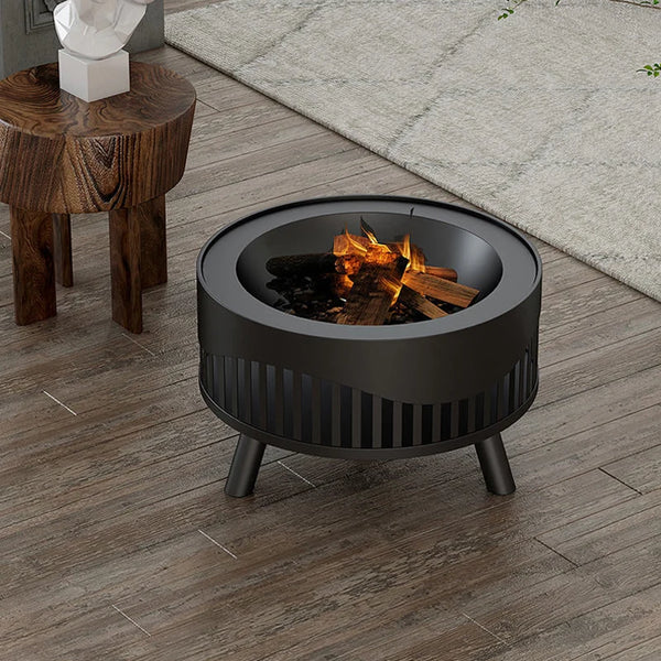 Fire Pit Fire Wood Heater 57*57*47CM Bowl Fireplace 화로대 with Grill Cha –  AOOKMIYA