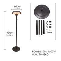[Flash Sale]Outdoor Freestanding Electric Patio Heater Infrared Heater Hammered Bronze Finished Portable Heater[US-Stock]