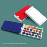 AOOKMIYA  Flip-top Watercolor Paint Box 360-degree Portable Travel Outdoor Handheld Palette Three-in-one Acrylic Gouache Palette