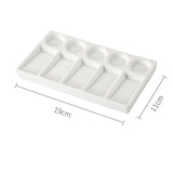 AOOKMIYA Flower Plum Rectangle Ceramic Palette Color Mixing Paint Palette Tray For Watercolor Gouache Acrylic Painting Art Supplies