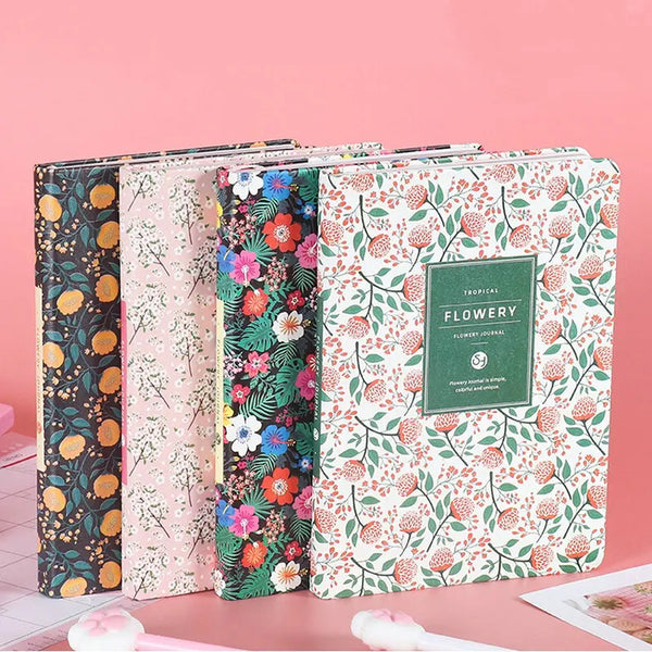 Flowery Agenda Planner Notebook Color Pages Monthly / Weekly Planner Universal Year Round Daily Planner Organizer Journal Book