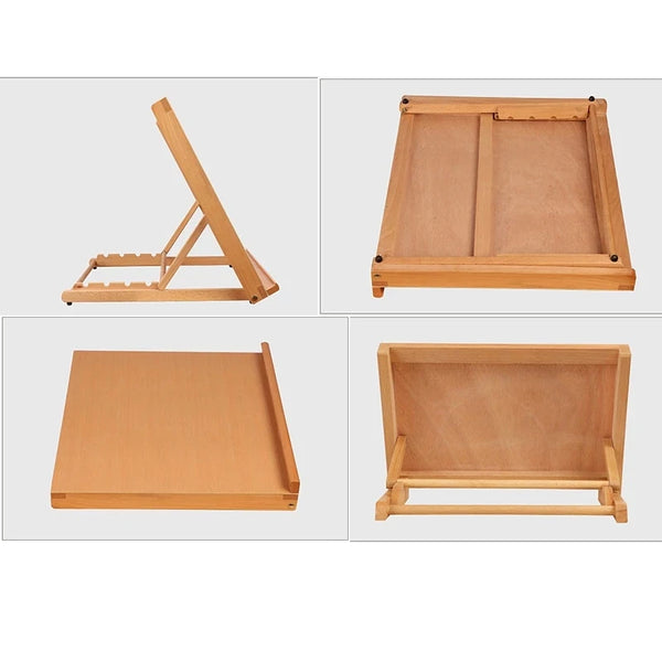AOOKMIYA Wooden Table Easels For Painting Artist Kids Sketch Drawer Bo