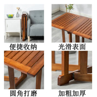 Folding table dining table small apartment portable and storage solid wood outdoor table and chairs balcony terrace courtyard