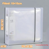 Folheto de plástico quadrado, mangas transparentes HD, PhotoCard, pasta de arquivo de papel, 10 cm, 12 cm, 18cm, 15x15 cm