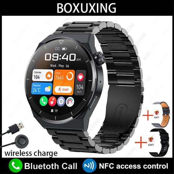 2023 NFC Smartwatch Men AMOLED 390*390 HD Screen Always display the time  Bluetooth Call IP68 Waterproof Smart Watch For Xiaomi