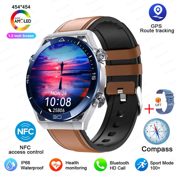 For Phone Xiaomi Huawei Android ECG Smart Watch Men Bluetooth Call  Smartwatch