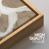 Framed Canvas Print Wall Art Set Pastel Paint Strokes Shapes Abstract Illustrations Modern Art Decorative