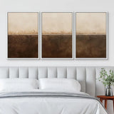 Framed Canvas Print Wall Art Set Pastel Paint Strokes Shapes Abstract Illustrations Modern Art Decorative