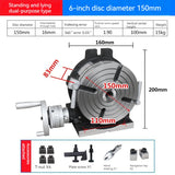 Fresadora de alta precisão, divisor de mesa rotativo, indexação vertical de dupla utilização mesa de trabalho, inclinação 360 ° para fresagem perfuração