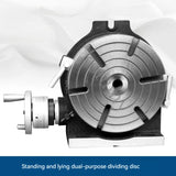 Fresadora de alta precisão, divisor de mesa rotativo, indexação vertical de dupla utilização mesa de trabalho, inclinação 360 ° para fresagem perfuração