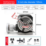 Fresadora de alta precisão, divisor de mesa rotativo, indexação vertical de dupla utilização mesa de trabalho, inclinação 360 ° para fresagem perfuração