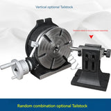 Fresadora de alta precisão, divisor de mesa rotativo, indexação vertical de dupla utilização mesa de trabalho, inclinação 360 ° para fresagem perfuração