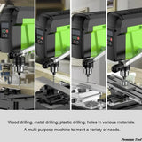 Fresadora de bancada, velocidade variável, base de mandril de perfuração, madeira DIY e metal, ferramentas elétricas, 3-16mm