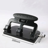Furador manual padrão com 3 buracos, 108mm, espaçamento para papel, 3 peças, máquina de ligação para pasta de fichário