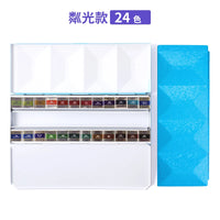 Gem solid watercolor pigments official flagship store 24 color pearl sparkling bright series phosphorescent painting