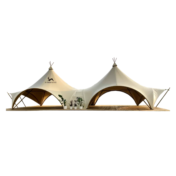 AOOKMIYA Giant Tent for Events and Weddings Glamping Tent Large Party Camping Event Tent 4 Seasons Waterproof Pyramid Glamping Trade Tent