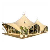 AOOKMIYA Giant Tent for Events and Weddings Glamping Tent Large Party Camping Event Tent 4 Seasons Waterproof Pyramid Glamping Trade Tent