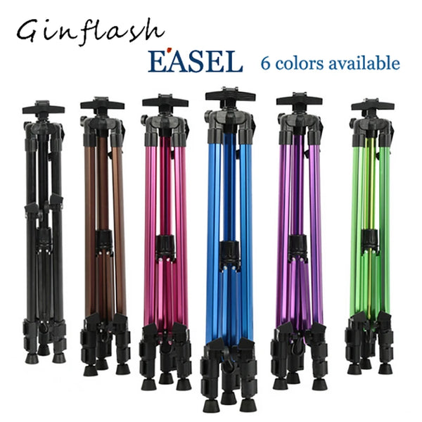 AOOKMIYA Ginflash Colored Easel Aluminium/iron Alloy Folding Painting Easel Frame Artist Adjustable Tripod Display Shelf With Outdoors
