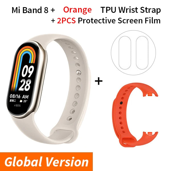 Global Version Xiaomi Mi Band 8 Heart Rate Blood Oxygen Monitoring 1.6 –  AOOKMIYA