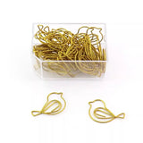 Gold Bird Paper Clip, Braçadeira De Papel Em Forma, Borboleta Cute Clips, Clipe de Metal Decorativo para Papel, Acessórios de escritório