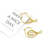 Gold Bird Paper Clip, Braçadeira De Papel Em Forma, Borboleta Cute Clips, Clipe de Metal Decorativo para Papel, Acessórios de escritório