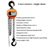 Guincho Chain portátil da grua da mão, grua do elevador, guindaste pequeno, levantamento manual do bloco da alavanca