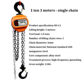 Guincho Chain portátil da grua da mão, grua do elevador, guindaste pequeno, levantamento manual do bloco da alavanca