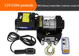 Guincho elétrico da grua do controle remoto, auto-salvamento, guincho fora de estrada do veículo, ferramenta de Transporte, 12V, 24V