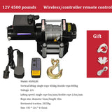 Guincho elétrico portátil com controle sem fio, tração, reboque, caminhão, Off Road, carro, 2000, 4500lbs