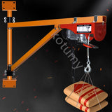 Guindaste elétrico do suporte da parede da grua do agregado familiar, Guindaste de levantamento pequeno portátil para a decoração home, 220V, 200kg