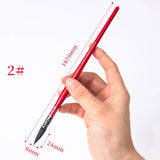 AOOKMIYA Squirrel Hair Red Rod Watercolor Pen Round/Pointed Nylon Solid Watercolor Paint Brush Professional Painting Art Supplies