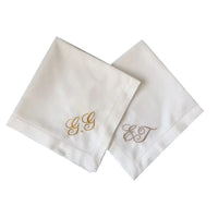 AOOKMIYA Table Napkin Cloth Napkins Embroidery Wedding Cotton Napkins For Plates Decorative Table Cloth 45x45CM Letter Customizable Gift