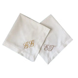 AOOKMIYA Table Napkin Cloth Napkins Embroidery Wedding Cotton Napkins For Plates Decorative Table Cloth 45x45CM Letter Customizable Gift