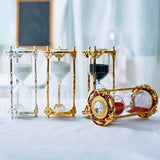 Hourglass Timer 15 Minutes Wedding Birthday Gift Creative Table Clock Metal Retro Sand Clock Home Decoration Accessories