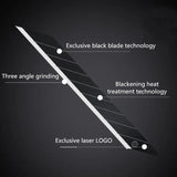 10pcs utility knife blade all black blade 30 degree acute angle paper cutting blade film engraving blade 75*9*0.4mm