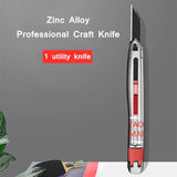 AOOKMIYA High quality zinc alloy utility knife set engraving open carton craft knife multifunctional small metal knife stationery