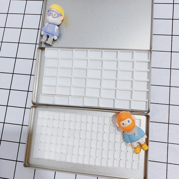 AOOKMIYA Watercolor color palette storage tin box 108PCS0.5ml /42pcs full block grid art painting utensils school supplies  AOOKMIYA.COM