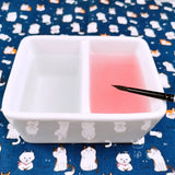 Watercolor ceramic palette 20 grids gouache pigment white porcelain plate painting ink plate Chinese painting plate art supplies