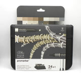 Winsor & Newton Promarker Set 24 Colors Grey and Black Tones Alcohol-based Art Markers