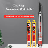 AOOKMIYA High quality zinc alloy utility knife set engraving open carton craft knife multifunctional small metal knife stationery