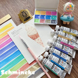 AOOKMIYA Schmincke Macaron Candy Color Watercolor 12 Colors 15ml Opaque College Grade Tubular Watercolor Paint Artist Painting Supplies