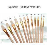 Soft Wool Paint Brushes Set for Pottery Ceramic Painting Oil Acrylic Watercolor Drawing Craft DIY Art Supplies