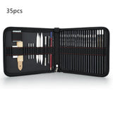 Marco 29/35 pcs Professional Sketch & Drawing Art Tool Kit With Graphite Pencils,Charcoal Pencils,Paper Erasable Pen,Craft Knife