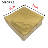 AOOKMIYA Hot Sale 1000pcs 16x16cm Art Craft Paper Imitation Gold Sliver Copper Leaf Leaves Sheets Foil Paper for Gilding Craft Decoration