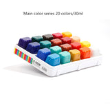 Professional Gouache Watercolor Paints 30ml*20 colors Unique Jelly Cup Design Gouache Paint For Artists Students art supplies