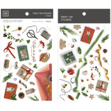 MU Transfer Sticker Christmas Limited Edition Winter Limited Edition Sticker Retro Hand Account Material Scrapbook Decoration