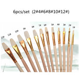 Soft Wool Paint Brushes Set for Pottery Ceramic Painting Oil Acrylic Watercolor Drawing Craft DIY Art Supplies