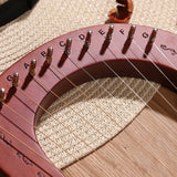 AOOKMIYA Lyre Harp 10 Metal String Harp Mahogany Portable Small Harp With Durable Steel Strings Wood String Musical Instrument AOOKMIYA.COM
