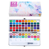 AOOKMIYA Professional 50/72/90 Color Solid Watercolor Set Basic Neon Glitter Watercolor Paint for Drawing Art Paint Supplies Art Supplies AOOKMIYA.COM